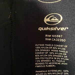 Quicksilver full body wetsuit